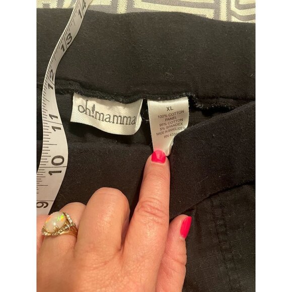 Oh Mamma! Maternity Black Pull On Pants Sz XL - Picture 9 of 12